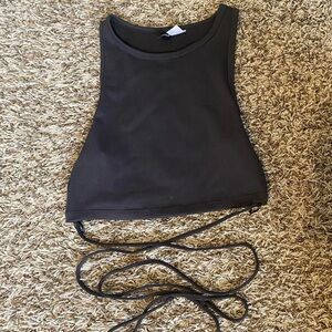 Black Tie Crop Top